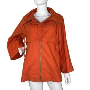 Go International Kimono Sleeve Jacket Orange Size L Lagenlook